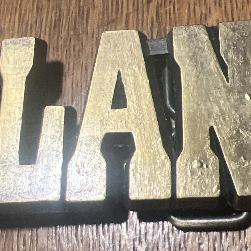 Vintage ROYP Solid Brass Name “ALAN” Belt Buckle–1970s USA–Retro Cast Brass B12